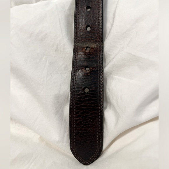 Ariat Men’s Brown Leather Belt Size 34 with Grip Strip - Picture 2 of 6